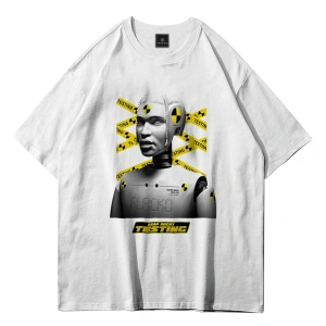 Unisex Testing Asap Rocky Beyaz T Shirt