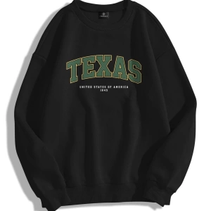 Unisex Texas Bisiklet Yaka Sweatshirt