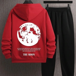 Unisex The Moon Baskılı Eşofman Takımı Kp-siyah-themoon-esh-siyah