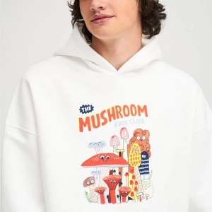 Unisex The Mushroom Fan Club Beyaz Sweatshirt Beyaz