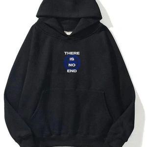 Unisex There Is No End Sweatshirt Hoodie Siyah