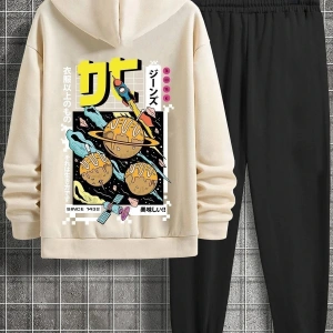 Unisex Tokoyaki Baskılı Eşofman Takımı Kp-grı-takayokı-esh-grı