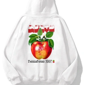 Unisex Tokyo Apple Sweatshirt Beyaz