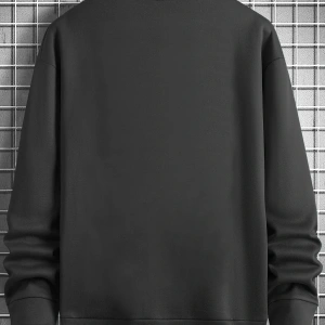 Unisex Toy Bear Baskılı Oversize Bisiklet Yaka Sweatshirt Siyah