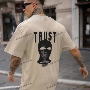 Unisex  Trust Baskılı Oversize