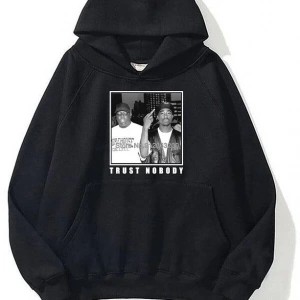 Unisex Trust Nobody Siyah Sweatshirt Siyah