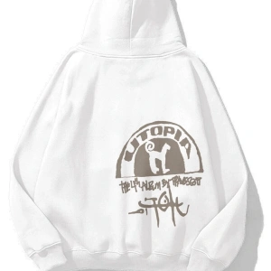 Unisex Utopia 4th Album Travis Scott Sweatshirt Hoodie Beyaz