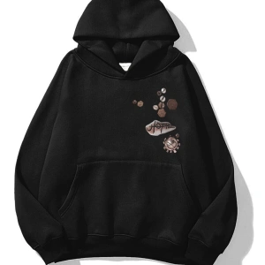 Unisex Utopia Ancient Inscriptions Travis Scott Sweatshirt Hoodie Siyah