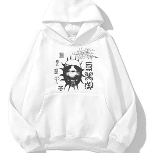 Unisex Utopia Dark Mask Travis Scott Sweatshirt Hoodie Beyaz