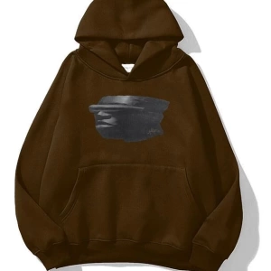 Unisex Utopia Face Travis Scott Sweatshirt Hoodie Kahverengi