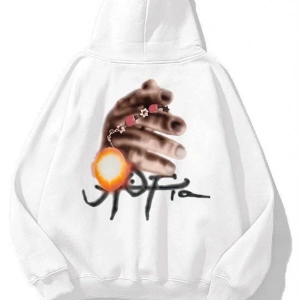 Unisex Utopia Light Travis Scott Sweatshirt Hoodie Beyaz