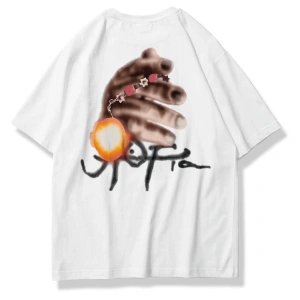 Unisex Utopia Light Travis Scott Tshirt Beyaz