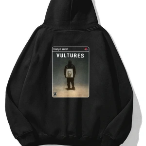 Unisex Vultures Kanye PS2 Sweatshirt Siyah