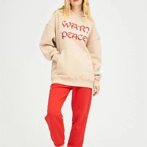 Unisex War Peace Sweatshirt Hoodie Gri
