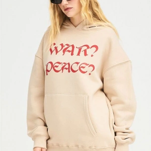 Unisex War Peace Sweatshirt Hoodie Gri