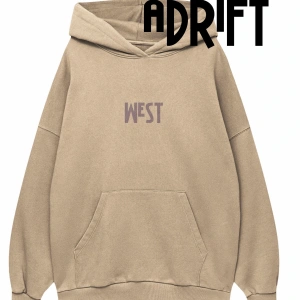Unisex West Özel Tasarım Swearshirt Hoodie Bej
