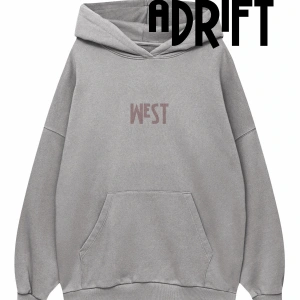 Unisex West Özel Tasarım Swearshirt Hoodie Beyaz