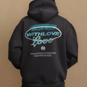 Unisex with Love Sweatshirt Gri