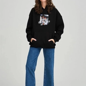 Unisex Without The Burden Sweatshirt Hoodie Siyah
