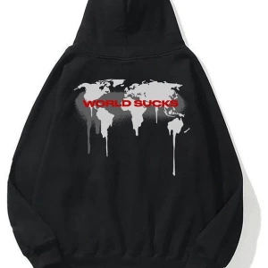 Unisex World Sucks Sweatshirt Siyah