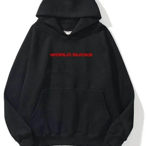 Unisex World Sucks Sweatshirt Siyah