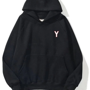 Unisex Y Harfli Siyah Sweatshirt