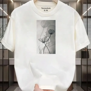 UNİSEX Yaz gülü T-shirt