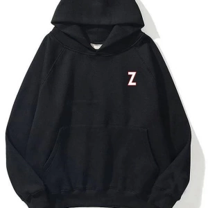 Unisex Z Harfli Siyah Sweatshirt Siyah