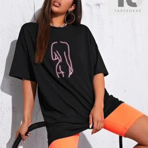 Unity Body Grafik Düşük Omuz Oversize Tişört