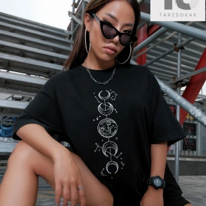 Unity Body Grafik Düşük Omuz Oversize Tişört