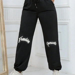 Unity Reflective Letter Graphic Drawstring Waist 4 Mevsim Eşofman