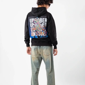Unsober Baskılı Oversize Unisex Siyah