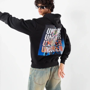Unsober Baskılı Oversize Unisex Siyah