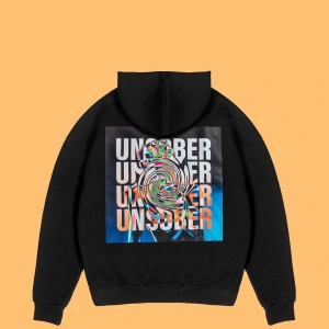 Unsober Baskılı Oversize Unisex Siyah