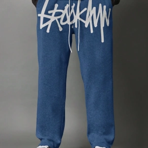 Urban Streetwear Skater Fit Eşofman Altı Graffiti Logo Baskılı, Elastik Bel Jogger Tar