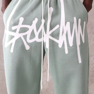 Urban Streetwear Skater Fit Eşofman Altı Graffiti Logo Baskılı, Elastik Bel Jogger Tar