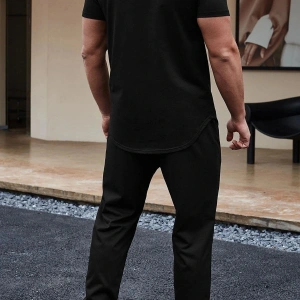 uyguntarz Unisex Nasa Baskılı 2li Eşofman Takımı TSH-SIYAH-NSYAZI-ESH-DUZ