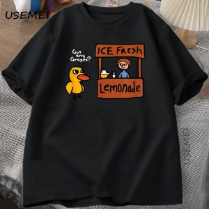 Üzüm Var TKomik Sevimli Ördek Şarkı Tshirt Rahat Yaz Erkek Kadın O-Boyun T Shirt Raha 2874