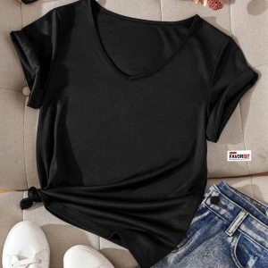 V Yaka (düz Desensiz) Basic Giy Çık Pamuklu