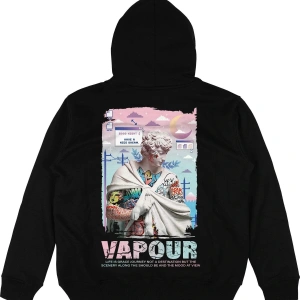 Vapour Oversize Unisex Kapüşonlu Sweatshirt Hoodie Beyaz