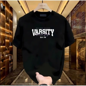 Varsity Baskılı Beyaz Erkek