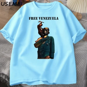 Venezuela 2024 T-Shirt Erkek Kadın Pamuk Tişört Rahat Kısa Kollu Baskılı T-shirt Streetweed G 3032