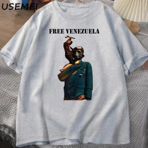Venezuela 2024 T-Shirt Erkek Kadın Pamuk Tişört Rahat Kısa Kollu Baskılı T-shirt Streetweed G 3032