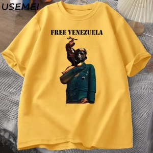 Venezuela 2024 T-Shirt Erkek Kadın Pamuk Tişört Rahat Kısa Kollu Baskılı T-shirt Streetweed G 3032