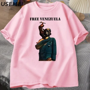 Venezuela 2024 T-Shirt Erkek Kadın Pamuk Tişört Rahat Kısa Kollu Baskılı T-shirt Streetweed G 3032