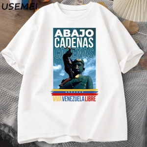 Venezuela Abajo Cadenas T-shirt Erkek Kadın Baskılı Tişörtleri Unisex Yuvarlak Boyun Pamuk T 2946
