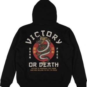 Victory or Death Siyah Oversize Unisex Kapüşonlu Sweatshirt Hoodie