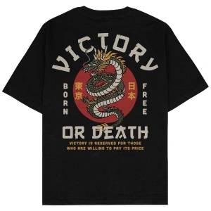 Victory Or Death Siyah Oversize Unisex T-shirt