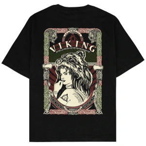 Viking Siyah Oversize Unisex T-shirt