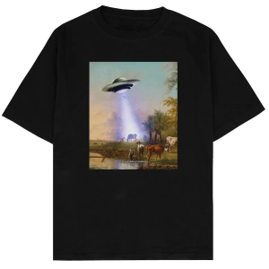 Village Beyaz Oversize Unisex T-shirt